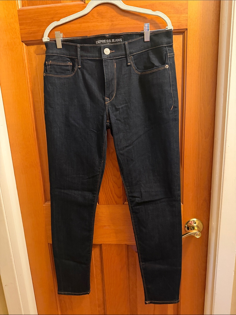 Express Women's Dark Blue Skinny Jeans